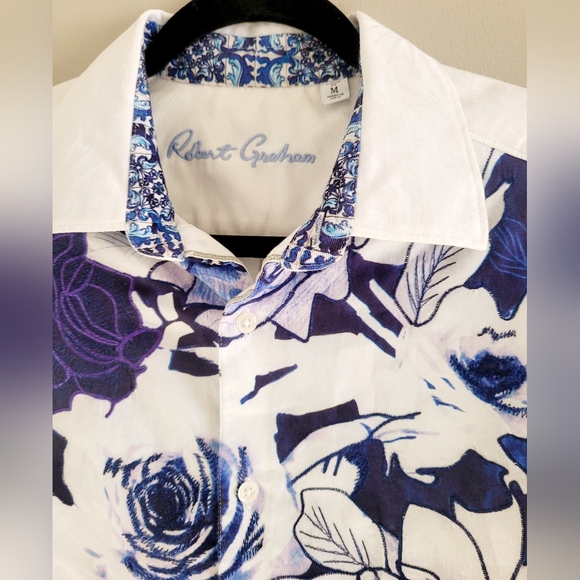 Robert Graham $328 Luxe Chinoserie Seen Exclusive Embroidered 100% Cotton Medium - Picture 16 of 16